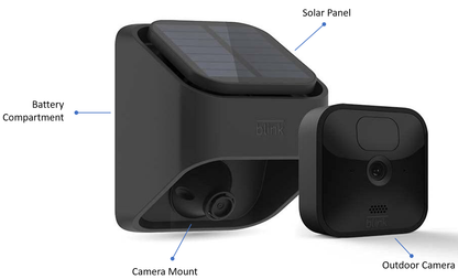 Blink Outdoor 3rd Gen Wireless HD Security Camera with Solar Panel Charging Mount - Black