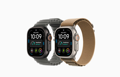 Apple Watch Ultra 4 GPS + Cellular 49mm Natural Titanium Case with Translucent Gray Ocean Band